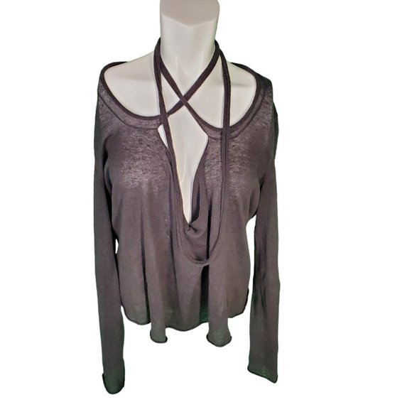 Hannes Roether Humbel Desert Core Linen Sweater Gray Sm $325 - Picture 3 of 7